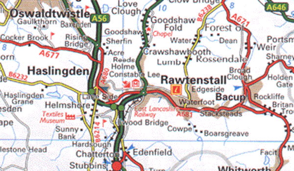 Rossendale Map